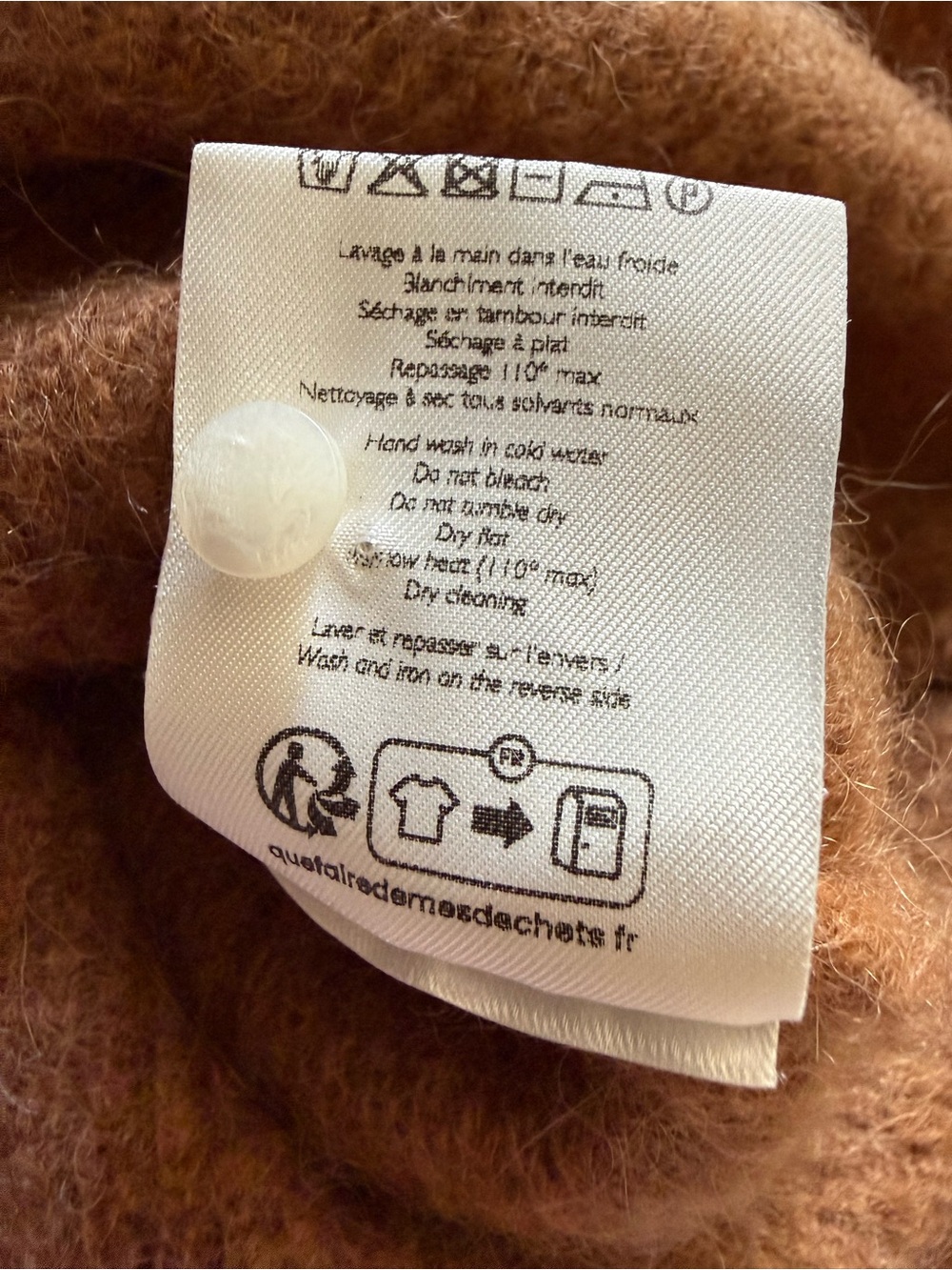 SEZANE Gaspard Cardigan in Camel Brown Size XXS - Picture 8 of 8